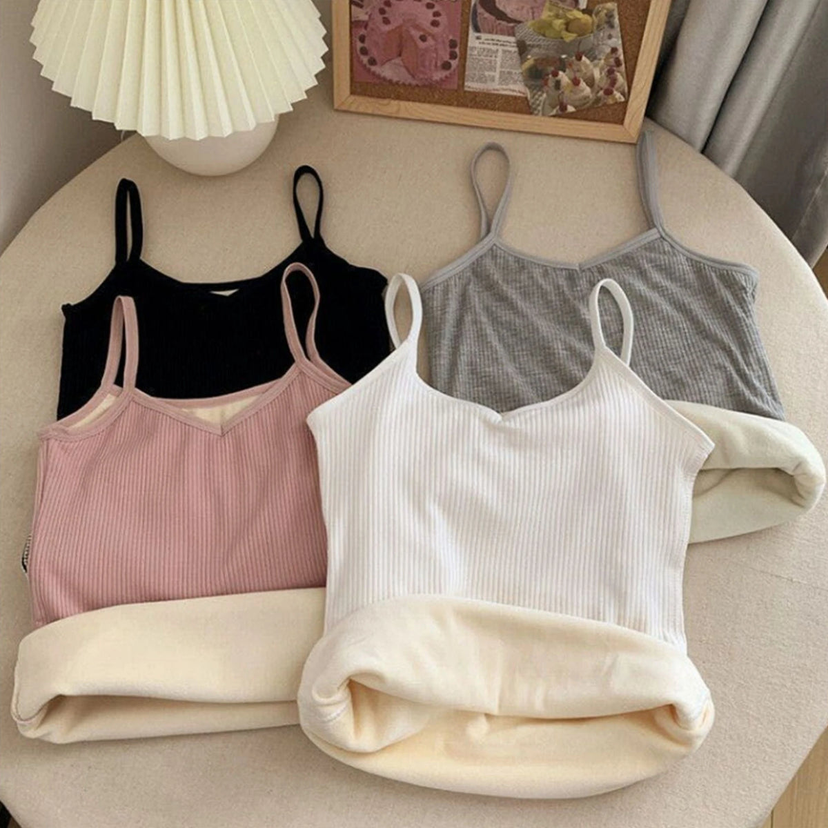 T-shirt Sleeveless Tops Women Winter Warm Underwear Solid Color Thermal Casual Nightwear Sexy Elasticity Female Thin Velvet