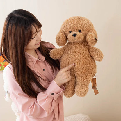 Cute Teddy Dog Backpacks Stuffed Animal Poodle Bag Girls Shoulders Bags Plush Student Schoolbags Backpack Puppy Toys for Boy