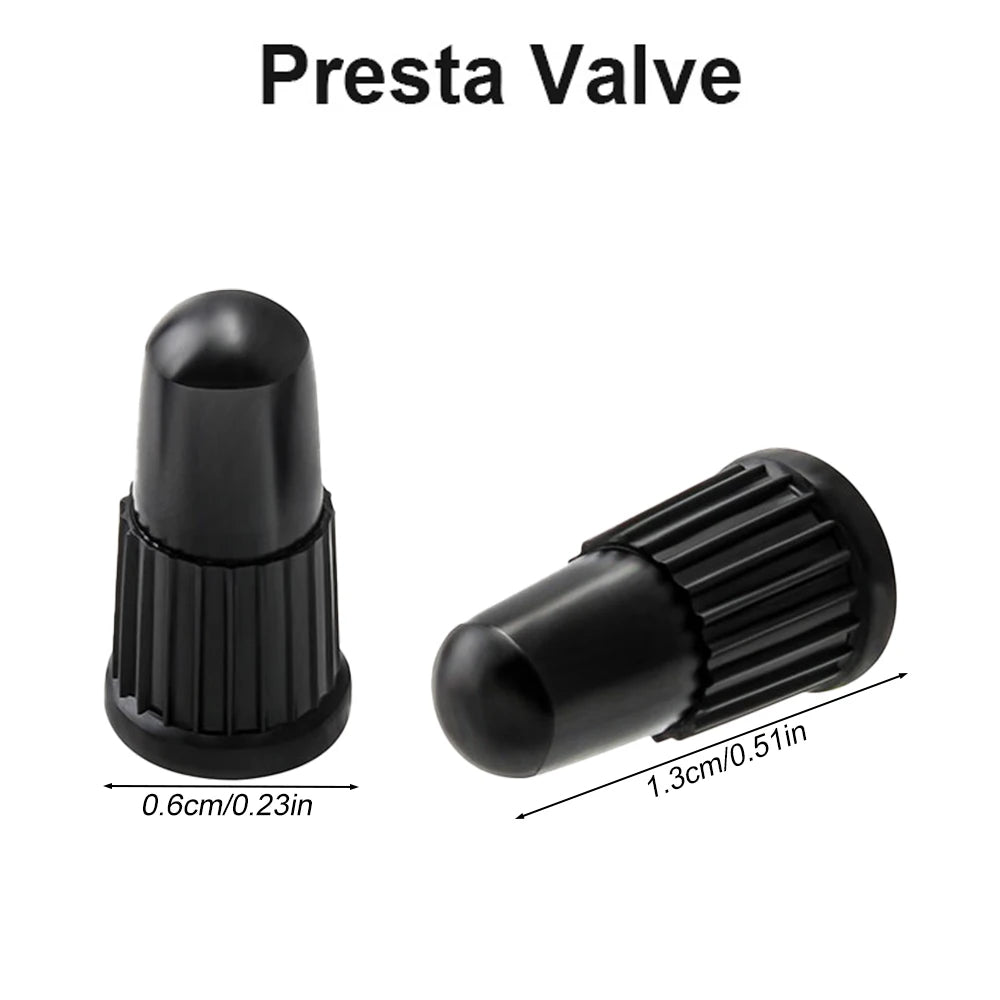 10Pcs/Set Presta Valve Caps Black,Plastic Bike Dust Caps Tire,Bicycle Presta/French Valve Stem Cover for MTB Mountain/Road Bikes
