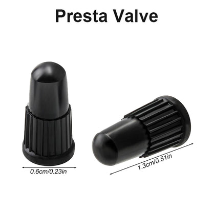 10Pcs/Set Presta Valve Caps Black,Plastic Bike Dust Caps Tire,Bicycle Presta/French Valve Stem Cover for MTB Mountain/Road Bikes