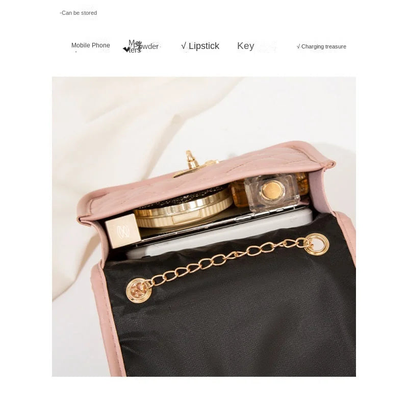 New Embroidered Bag 2024 Ladies Bags Trendy Women's Bag Cross border Small Square Bag Fashion Chain Bag