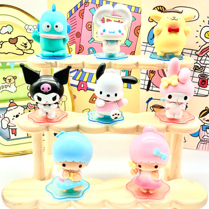 Sanrio Kuromi My melody Hangyodon Cinnamoroll Pompom Purin anime blind box figurine desktop cute ornament gift decoration kawaii