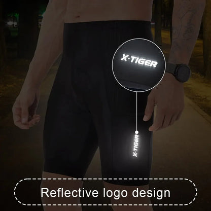 X-TIGER  Cycling Shorts Men Double Arrow Cushion Pad MTB Road Anti Slip Bike Shorts 7 Hours Ride Breathable Lycra Shorts