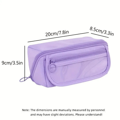 1pc large capacity learning pencil case with multifunctional desktop organization and storage stationery box for boys and girls