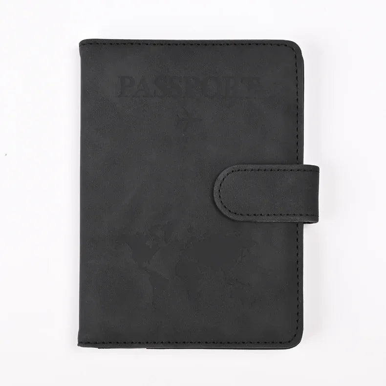 Travel Passport Cover Holder Case PU Leather Men Women Ticket Wallet Protective with Credit Card Holder Protector Cover Case