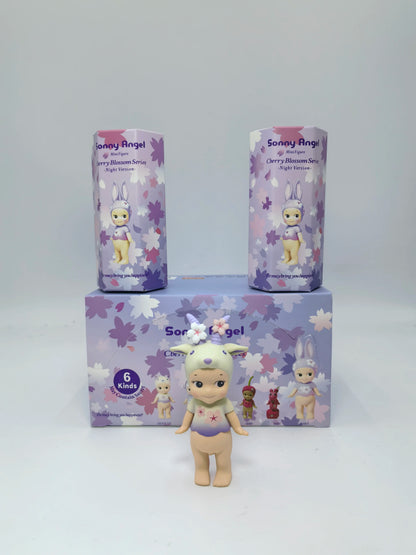 Sonny Angel Blind Box Purple Cherry Blossom Series Nigbt Minifigure Version Decoration Cute Mystery Surprise Giff