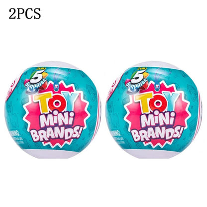 5 Surprise Mini Brands Series 1 by ZURU Mystery Real Miniature Collectible Toy Capsule Anime Figure Toy Birthday Surprise Gift
