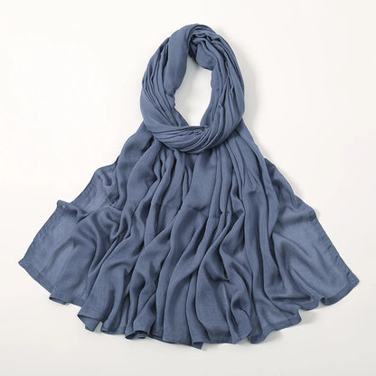 Fashion Modal Hijab Rayon Cotton Shawls Muslim Hijabs For Women Plain Scarf Big Size Headscarf Islamic Turban Headband 190*85cm