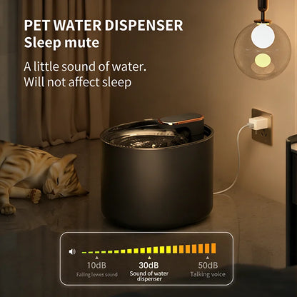 3L Cat Water Fountain with Motion Sensor Automatic Dog Water Dispenser with LED Light Ultra Silent Pet Drinking Water Fountain