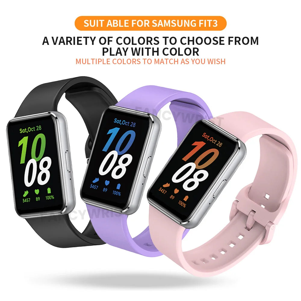 Strap for Samsung Galaxy Watch Fit 3 Sport Silicone Bracelet Quick Watchband for Galaxy Fit 3 Replacement Wristband Accessories