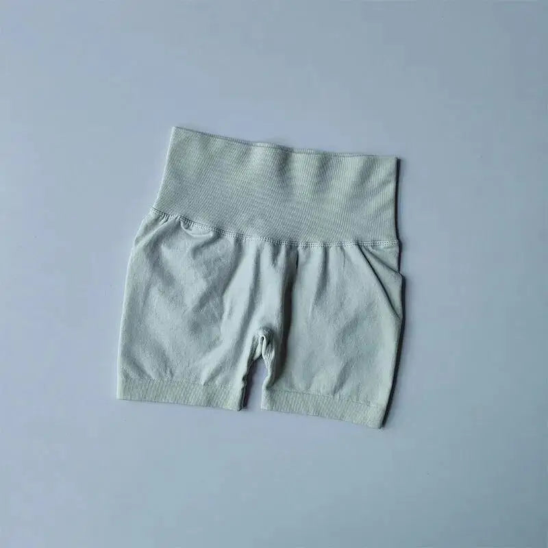 women's high-waisted hip-enhancing sport shorts, with waist shaping, slimming effect, quick-drying hip, three-point fit leggings