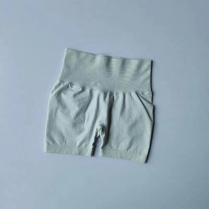 women's high-waisted hip-enhancing sport shorts, with waist shaping, slimming effect, quick-drying hip, three-point fit leggings