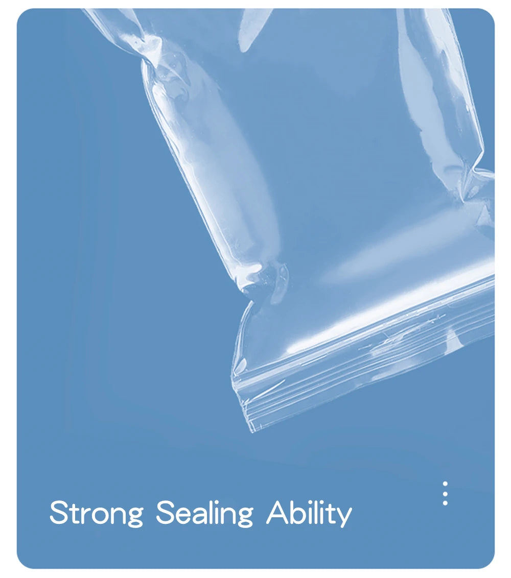 100 Pcs/Pack 5-12 Wire Self Seal Clear Plastic Poly Resealable Ziplock Bags Food Storage Fresh Package Reclosable Multi Size