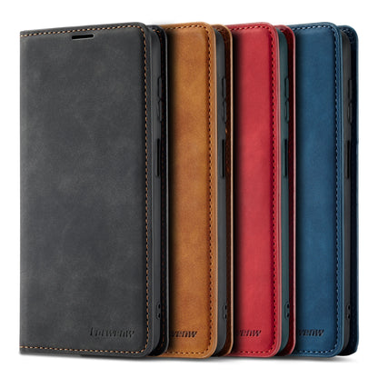 Leather Phone Case For Samsung S26 S25 edge S24 S23 FE S22 Ultra S21 S20 S10 Plus Note 20 10 9 Magntic Flip Card Wallet Cover