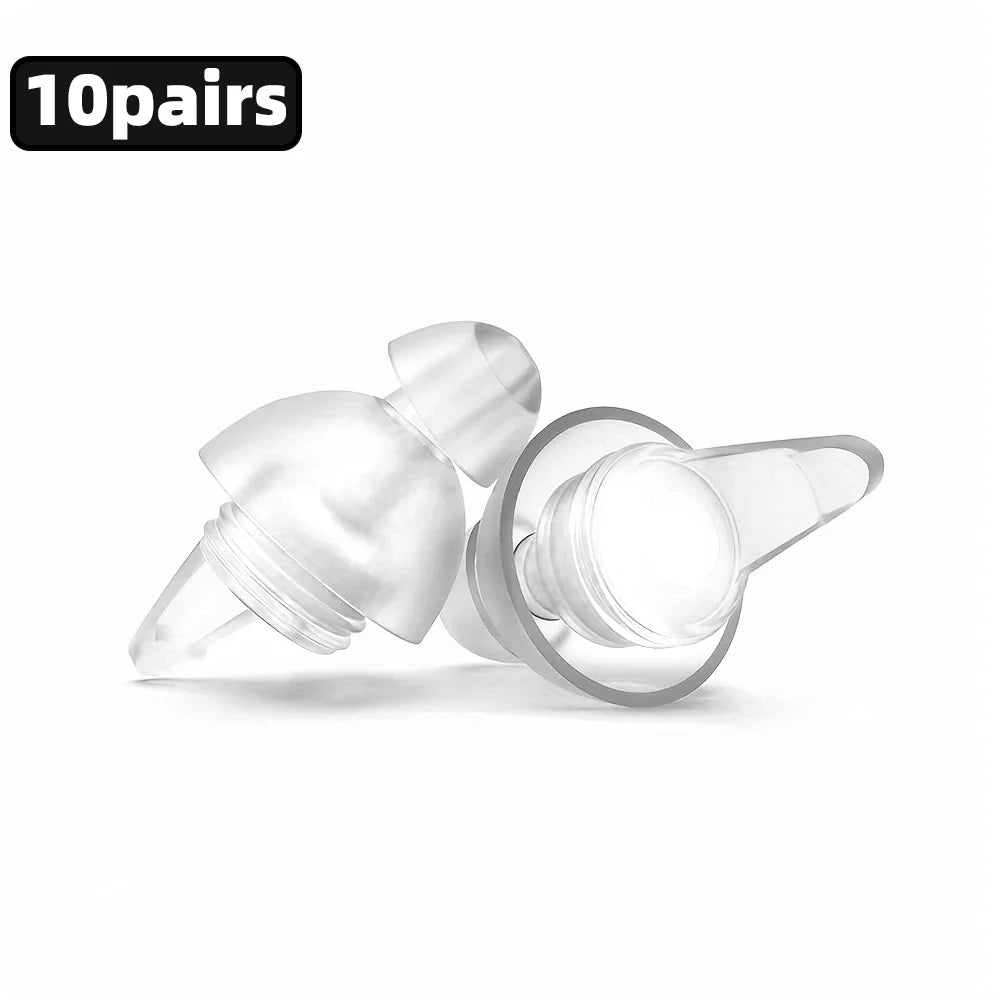 HUAK High Fidelity Silicone Ear Plugs for Noise Cancelling Washable Reusable Musicians Motorcycles Sleeping Work, Study, Swim