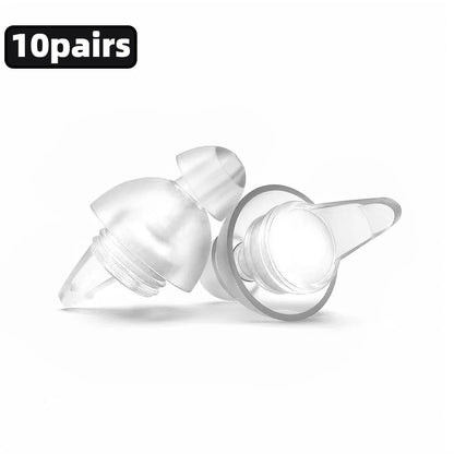HUAK High Fidelity Silicone Ear Plugs for Noise Cancelling Washable Reusable Musicians Motorcycles Sleeping Work, Study, Swim