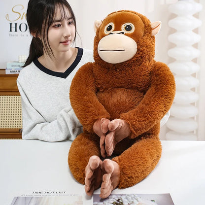 30-90CM Cartoon Gorilla Plush Toy Chimpanzees Punch Monkey Soft Stuffed Doll Decor Girls Birthday Gift Orangutan Plushies Dolls