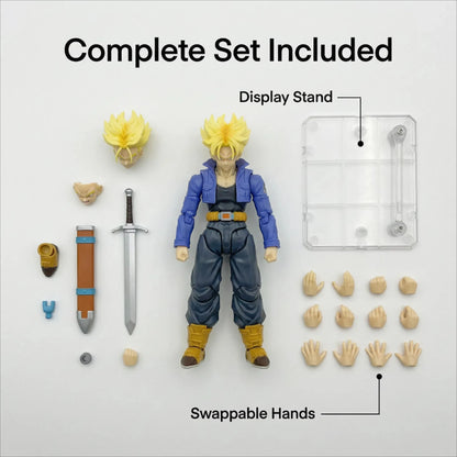 Anime Dragon Ball Z Figures Shf Super Saiyan Trunks Action Figure Collection Model 15cm Future Boy Torankusu Movable Toys Gifts