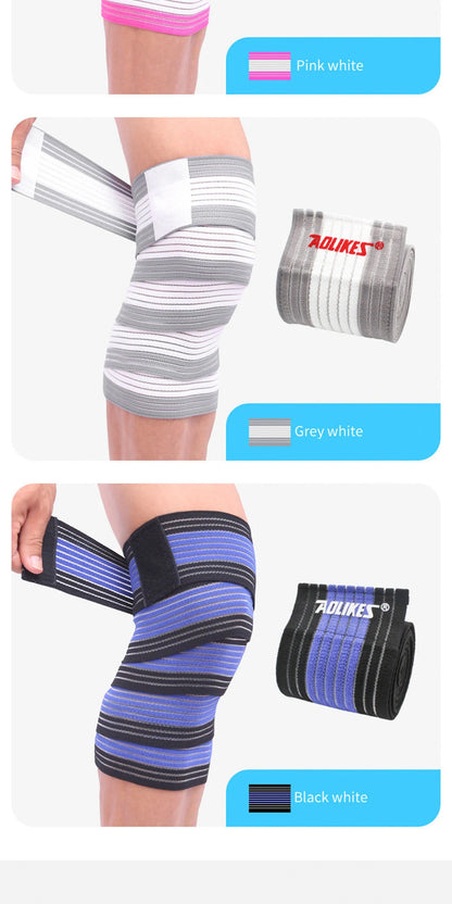 AOLIKES 1PC 40-180cm Compression Bandage Protector Knee Support Brace Sports Elastic Elbow Straps Leg Bands Bandage Workout Wrap
