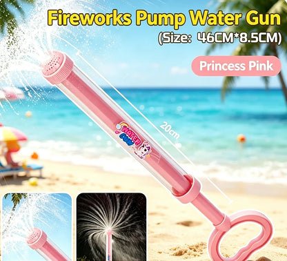 Summer Splash: Pump-Action Water Blaster! Fireworks Soaker for Beach Fights, Pool Parties & Drifting Fun.