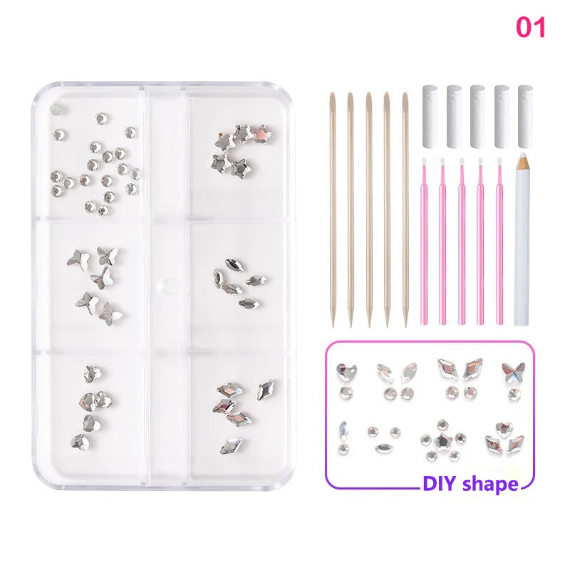 1 Set Professional Tooth Gem Kit Diy Love Horse Eye Crystals Jewelry Kit Teeth Gems Kit Tooth Gems For Teeth Jewelry Starter