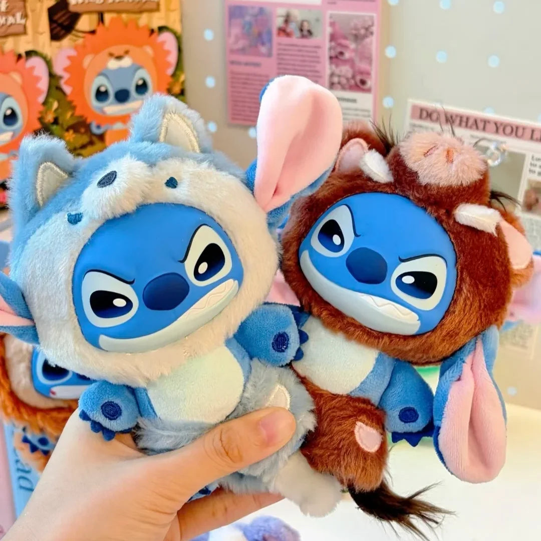NEW Disney Stitch Wild Animal Series Blind Box Plush Dolls Pendant Cute Doll Ornament Mystery Box Surprise Toys Gifts
