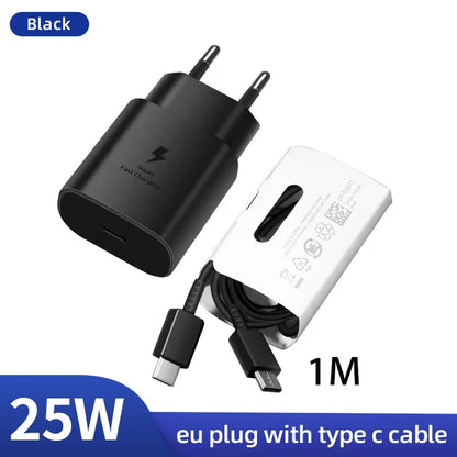 SAMSUNG Charger PD 45W Super Fast Charging Original 25W Wall Charger 5A Type C Cable Galaxy S26 S25 S24 S23 Ultra A54 A53 Note20