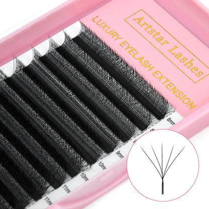 ARTSTAR W Shaped Lashes 3D 4D 5D 6D Premade Fans Eyelash Extensions C  D CC Curl W Style  Automatic Flowering Volume Eyelashes