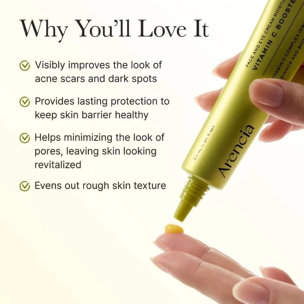 Korean Skin Care Brand Arencia Booster Shot Serum Vitamin C Brighten Skin Tone Essence Retinal Caffeine Smooth Fine Lines Serum