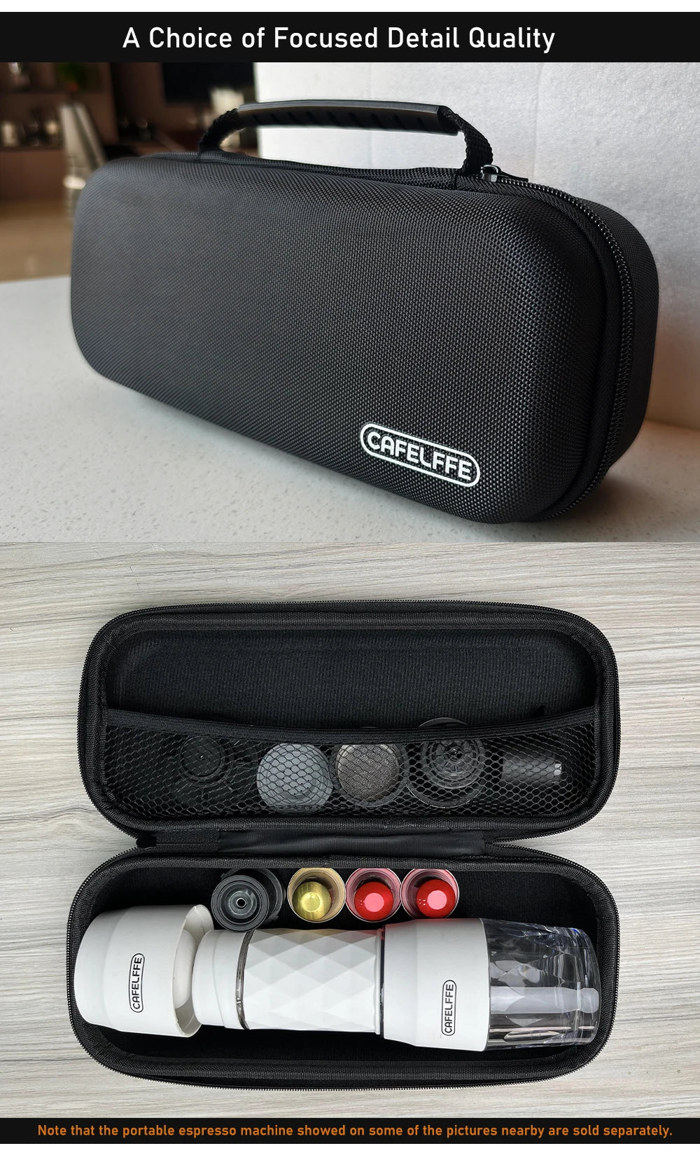 Cafelffe Portable Coffee Machine Travel Bag Outdoor Combination Gift Giving Camping hiking EVA case carrying case storage bag