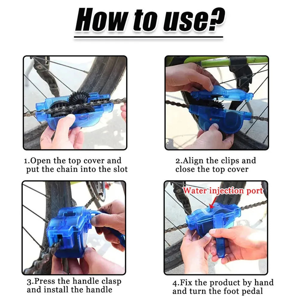 Chain Cleaner Cleaning Bicycle 3D Chain Brush Wash Tool Set MTB Bike Protection Oil Bike Chain for Mountain Cycling Accessories
