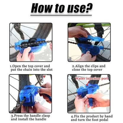 Chain Cleaner Cleaning Bicycle 3D Chain Brush Wash Tool Set MTB Bike Protection Oil Bike Chain for Mountain Cycling Accessories