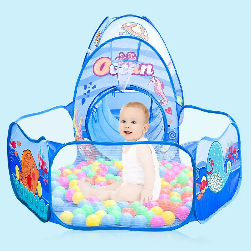 Children Ball Pool Baby Balloon Playpen Portable Kids Tent Ball Pit Crawling Tunnel Kid Playground Yard Room Pool Kids Gifts