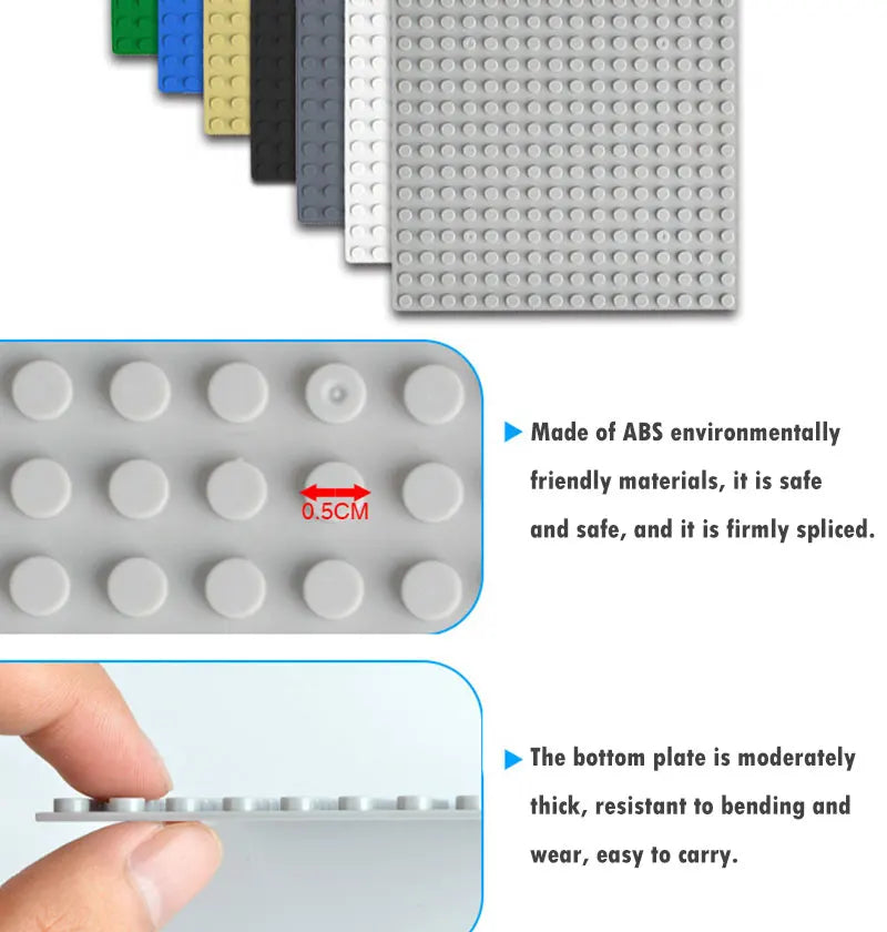32x32x16x16 Dots Classic Base Plates MOC DIY Plastic Bricks Baseplates City Dimensions Building Blocks Figures Construction Toys