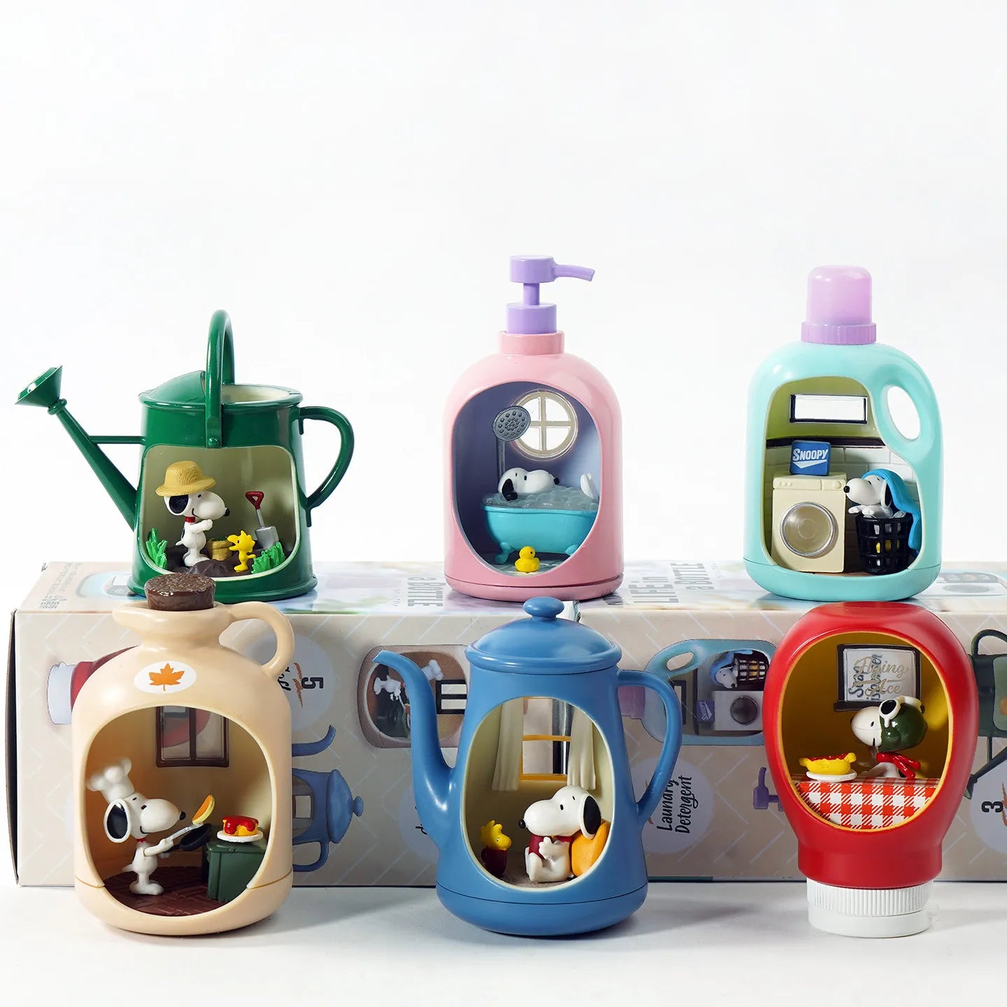 Re-Ment Life in A Bottle Snoopy Mystery Blind Box Gifts Toy Model Anime Figures Collect Ornaments