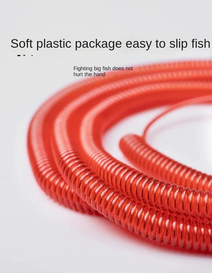 LINNHUE steel wire rope guard rod rope fishing rope big telescopic fishing fishing high elastic fishing rod automatic telescopic