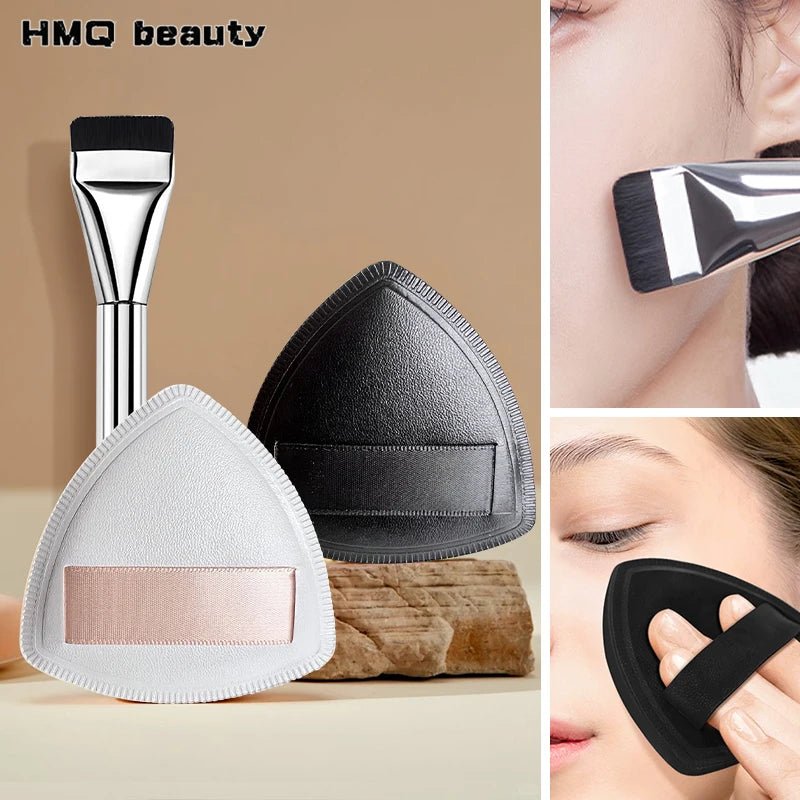 Soft Air Cushion Cosmetic Foundation Puff Flat Foundation Brush Makeup Pad Wet And Dry Use Makeup Sponge Triangular Makeup Tools