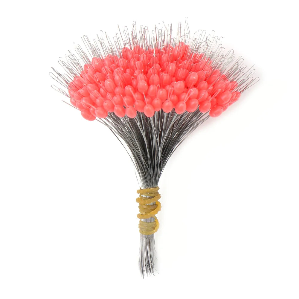 300Pcs Silicone Space Bean Oval Stopper Bobber Profession Fishing Float Resistance Anti-Strand Fish Line Fishing Gear