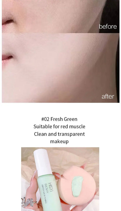 Silky and clear primer, natural cream to brighten and prevent makeup from coming off easily, foundation liquid,