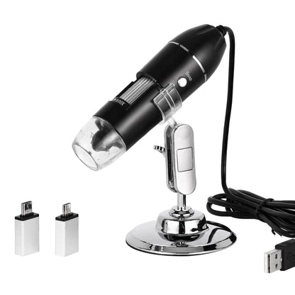 1600X USB Microscope 1080P HD Soldering Microscope with 8LEDs Compatible with Android, Mac, Windows (X4)