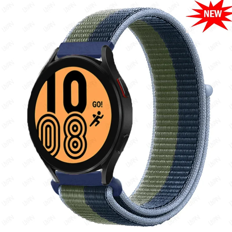 20mm 22mm Band For Samsung Galaxy Watch 6/5/4/5pro/4/6 Classic/active 2 Nylon loop sport bracelet huawei watch GT 4-2-2e-3 Strap
