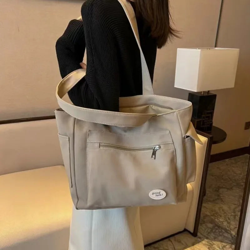 2025 Fashion Shoulder Bag for Women's Class Large Capacity Student Tote Bag  New Canvas Commuter Handbag Women Bag Eco Bag