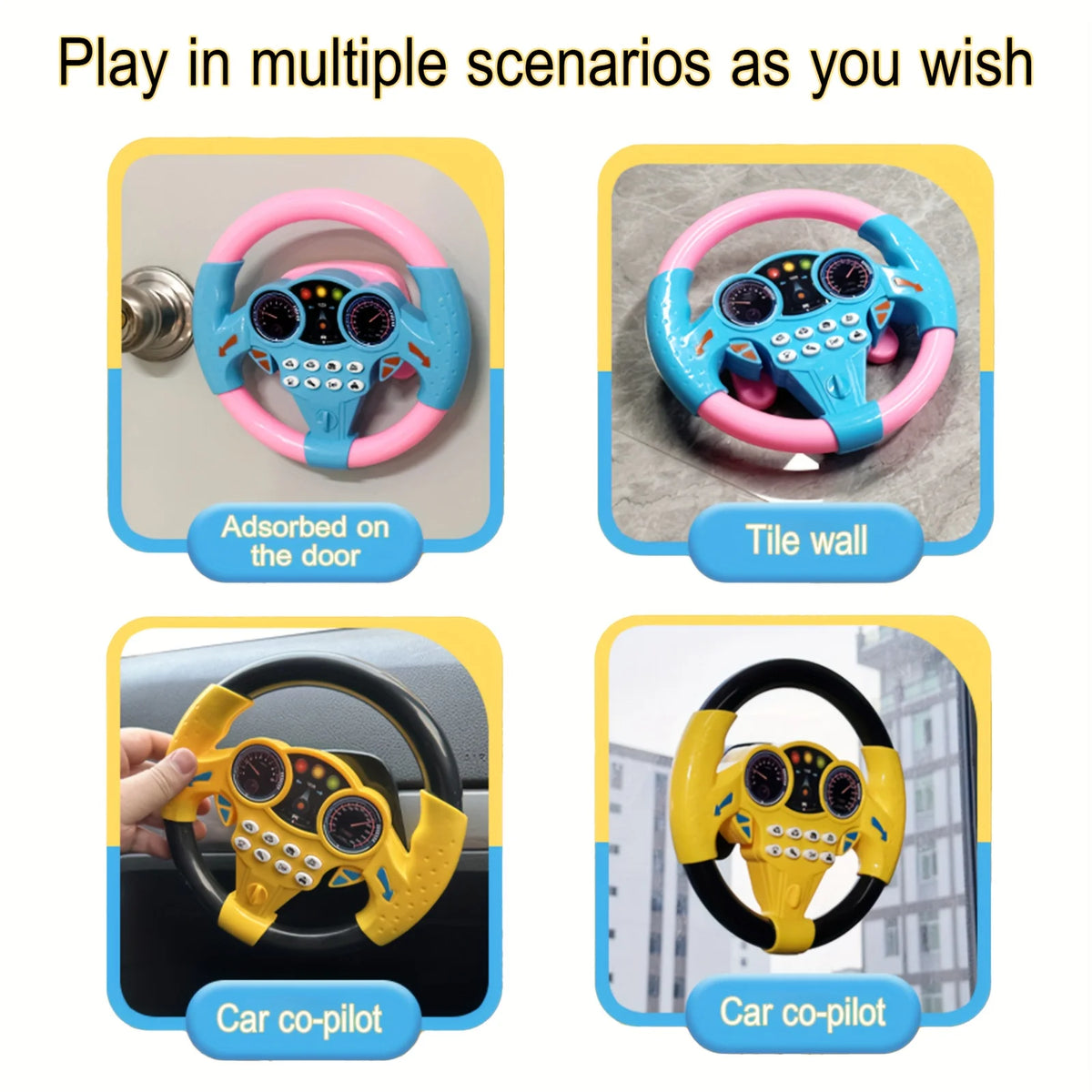 1PC Car Steering Toys Steering Wheel Toy Creative Children's Education Toy Easter New Year's Day Spring Festival Gift