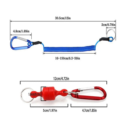 Magnetic fishing anti-loss rope carp fishing tools accessories Outdoor fishing goods quick-release strongagnetic portable buckle