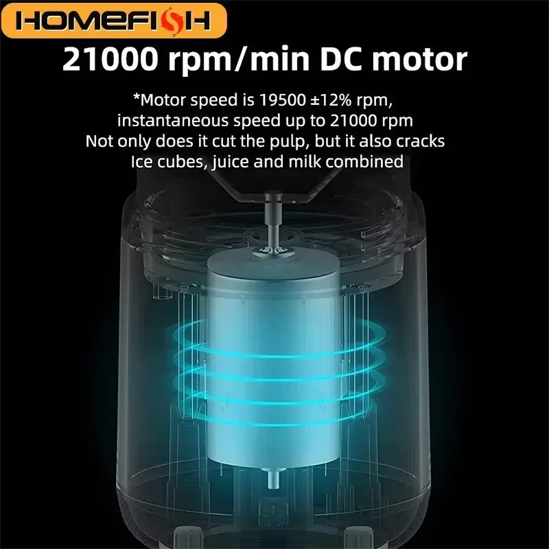 HOMEFISH New Student Home Use Multi-Function Juice Maker Portable Rechargeable Small Juice Cup