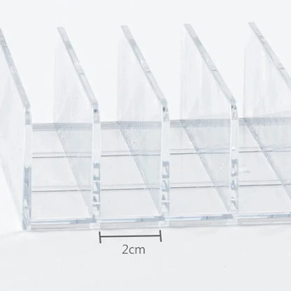 7-Compartment Desktop Makeup Storage Box Plastic Organizer for Cosmetics Blush Eyeshadow Display Tray