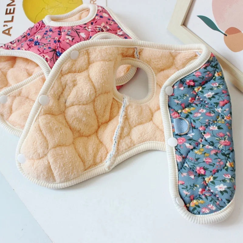 Puppy Floral Vest Pet Clothing Dog Fleece Coat for Dogs Jackets for Small Dogs Winter Jacket for Pet Luxury Clothes XGMY05