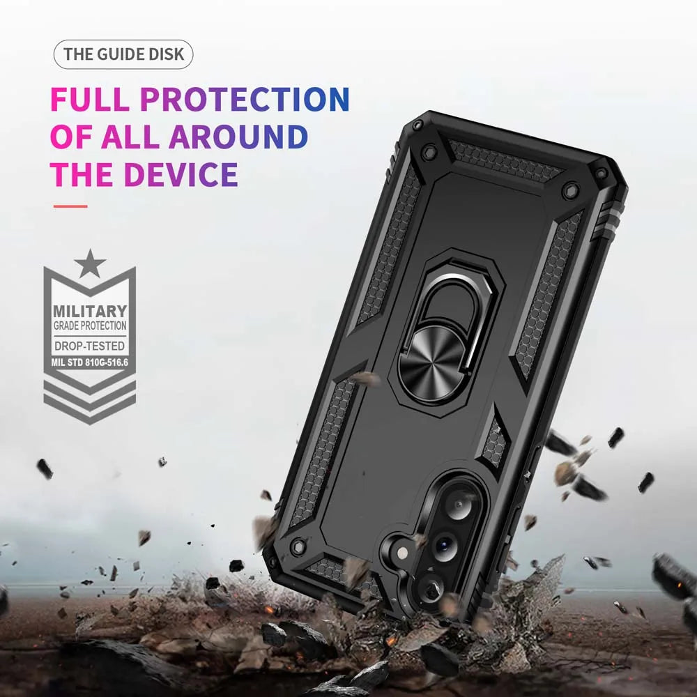 Shockproof Armor For Samsung Galaxy A56 A36 A26 5G Case Phone Case Ring Stand Bumper Silicone Phone Back Cover
