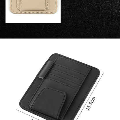 JFBONIN Car Sun Visor Organizer Multi-Pocket Business Card Storage Management Sunglasses Holder Visor Accessories Auto Interior