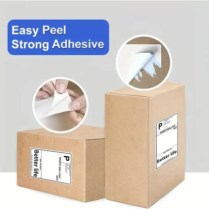 4x6 Inch Direct Thermal Labels 500 Labels Per Stacked - Strong Adhesive, Labels Resistant to Water & Grease For Shipping Label